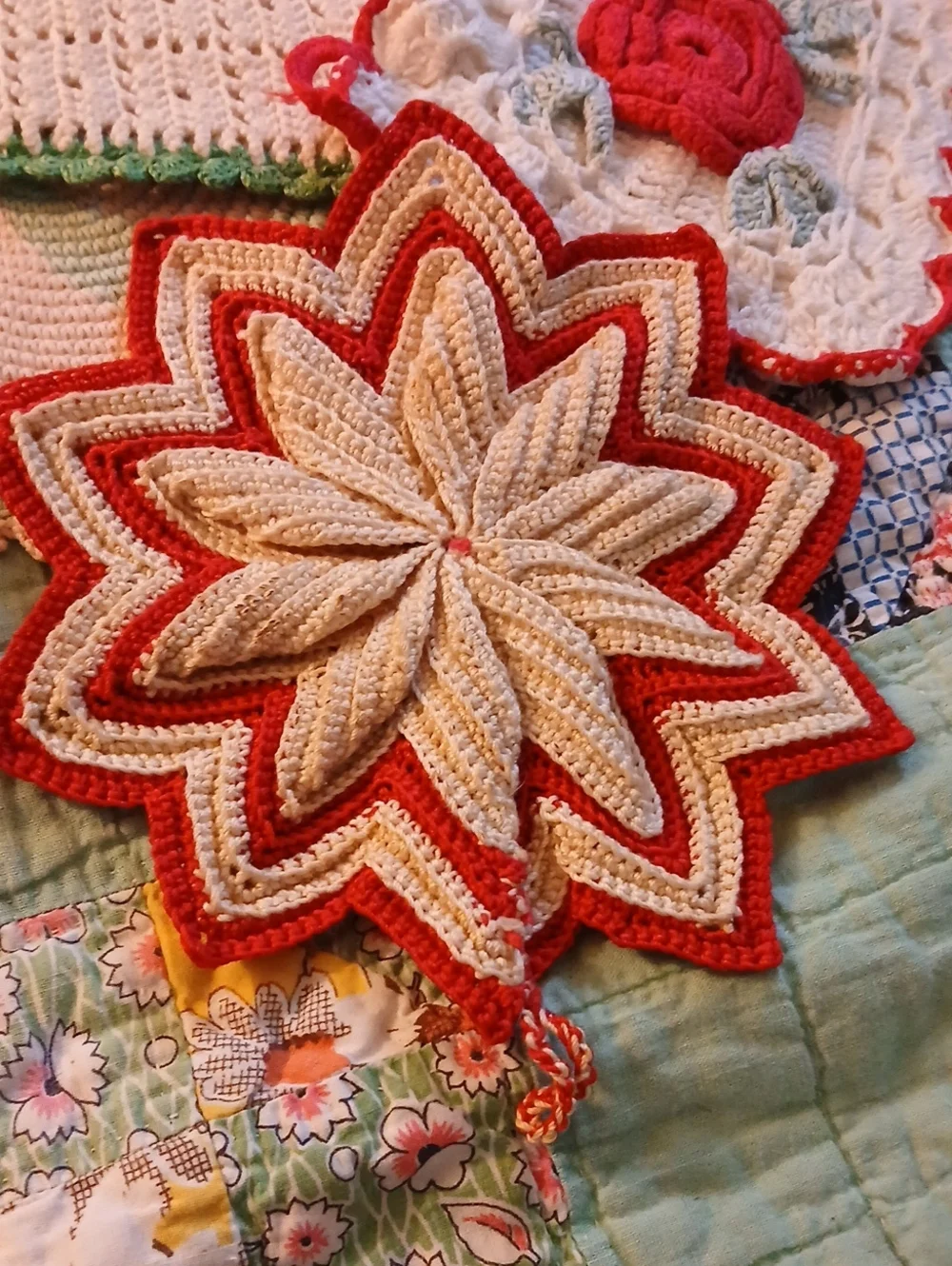 Vintage Crochet Pot Holders Handmade Vintage Crochet Potholders Dolies